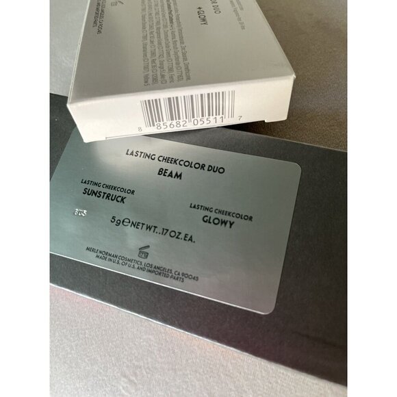 Merle Norman Lasting Cheek Color Duo Beam mirrored compact New w Box pink & nude - Picture 7 of 7